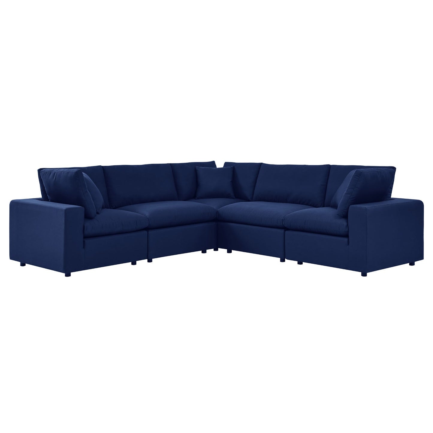 Modway Commix 5-Piece Sunbrella® Outdoor Patio Sectional Sofa | Outdoor Sofas, Loveseats & Sectionals | 