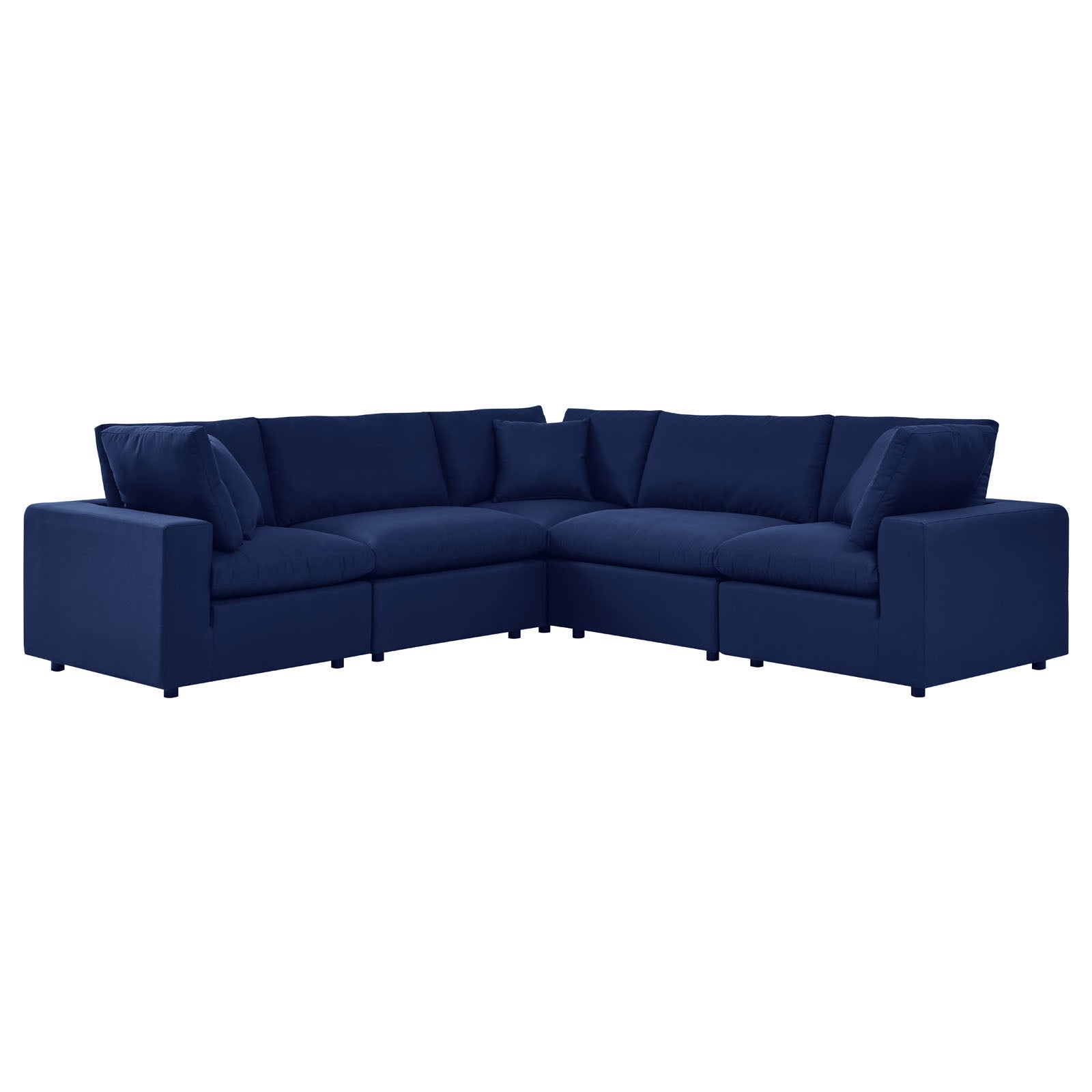 Modway Commix 5-Piece Sunbrella® Outdoor Patio Sectional Sofa | Outdoor Sofas, Loveseats & Sectionals | 