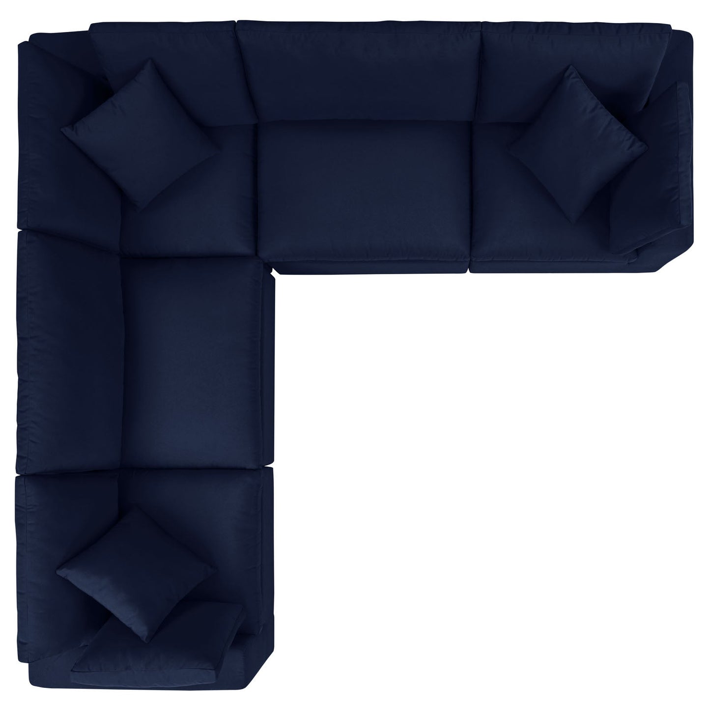 Modway Commix 5-Piece Sunbrella® Outdoor Patio Sectional Sofa | Outdoor Sofas, Loveseats & Sectionals | 