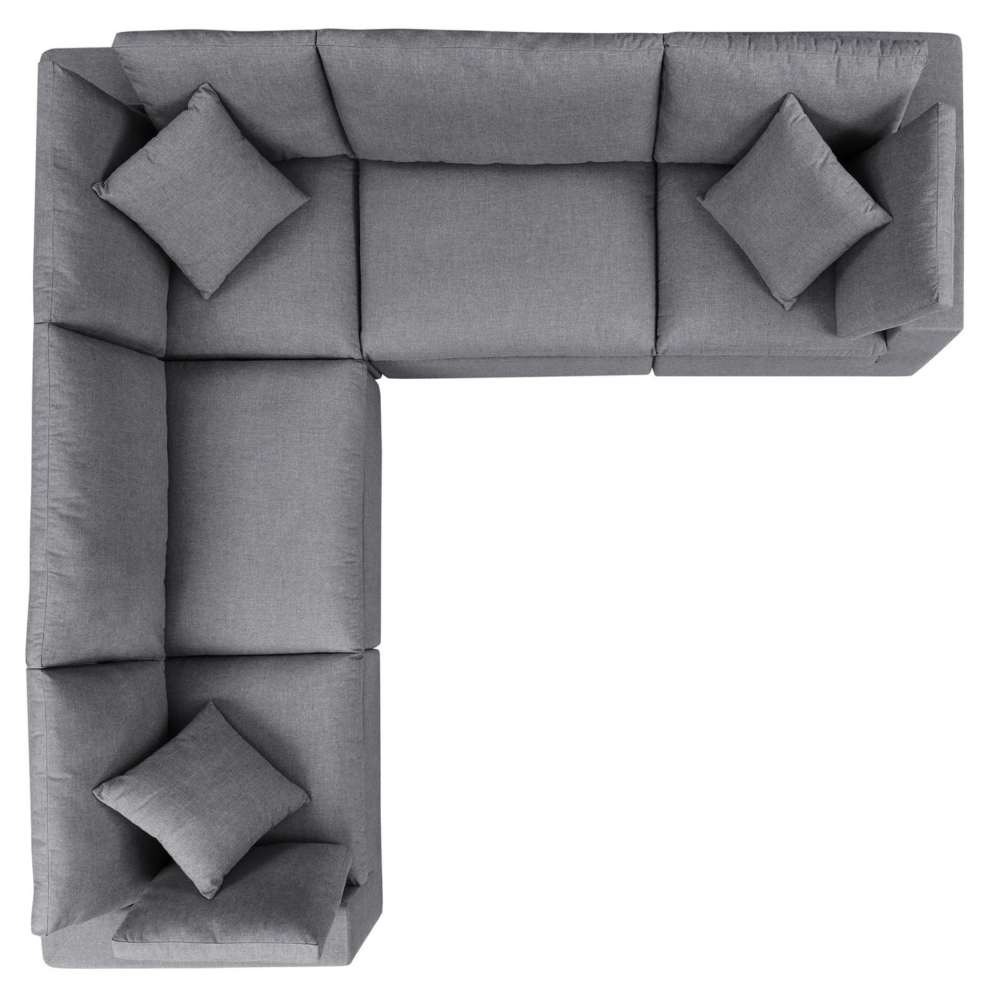Modway Commix 5-Piece Sunbrella® Outdoor Patio Sectional Sofa | Outdoor Sofas, Loveseats & Sectionals | 