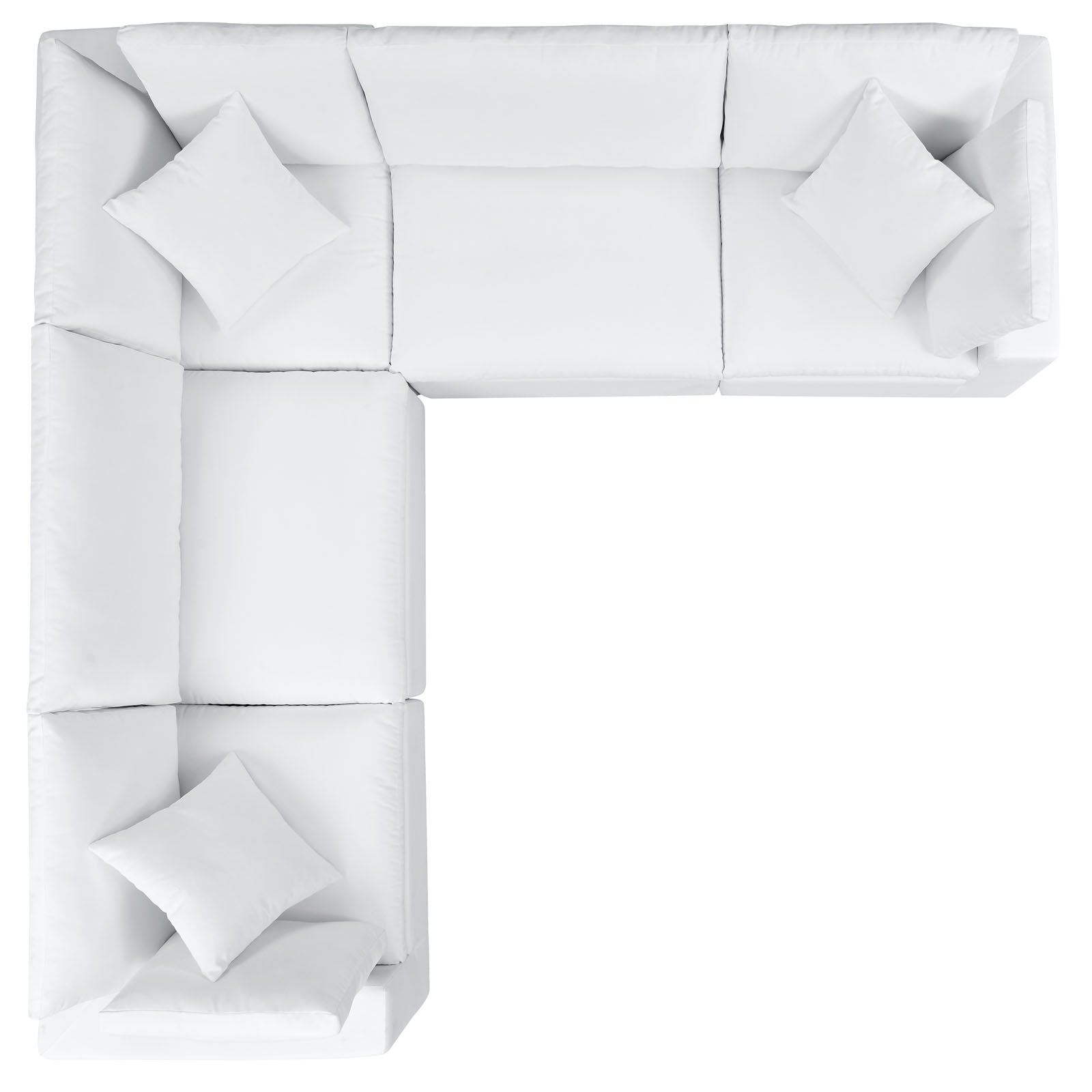 Modway Commix 5-Piece Sunbrella® Outdoor Patio Sectional Sofa | Outdoor Sofas, Loveseats & Sectionals | 