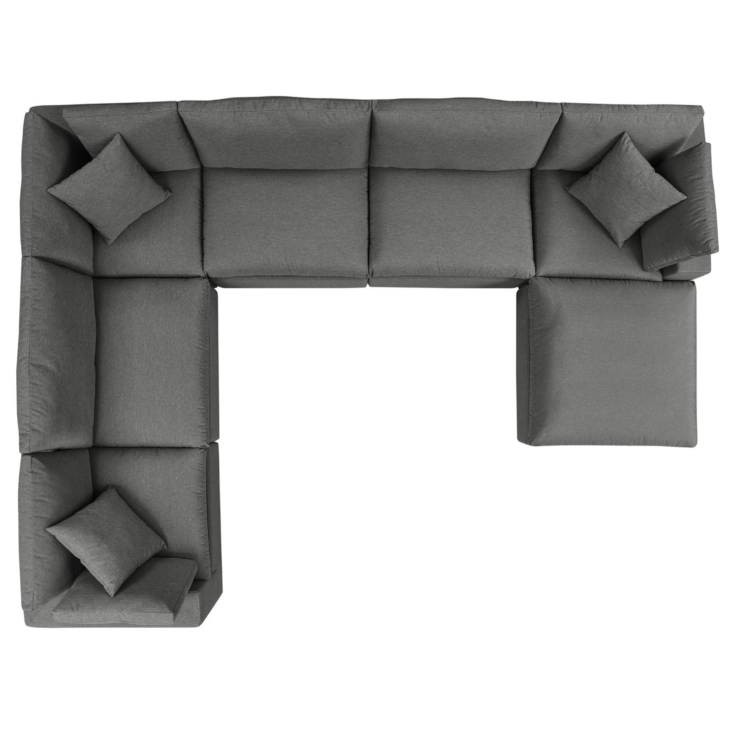 Modway Commix 7-Piece Outdoor Patio Sectional Sofa | Outdoor Sofas, Loveseats & Sectionals | 