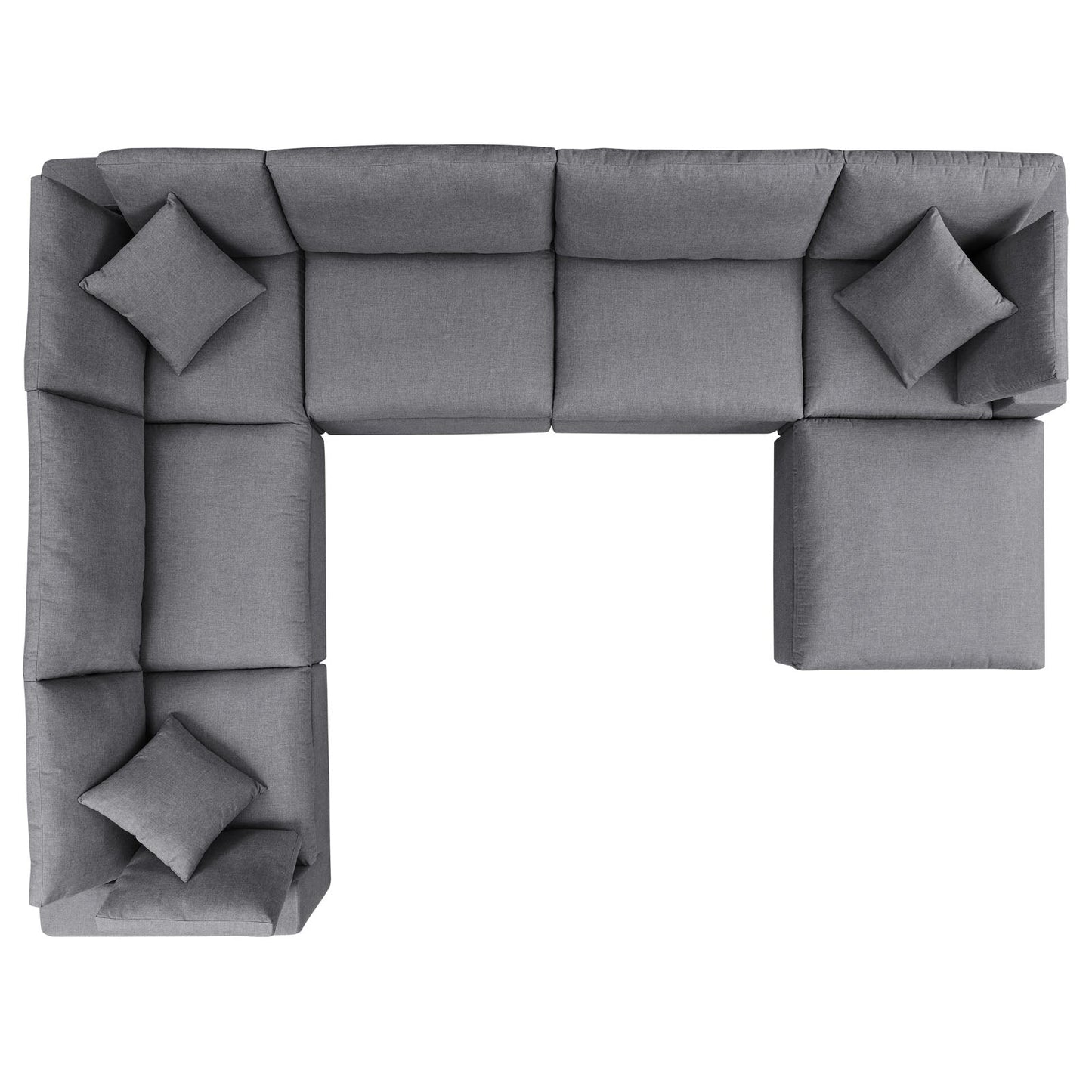 Modway Commix 7-Piece Sunbrella® Outdoor Patio Sectional Sofa | Outdoor Sofas, Loveseats & Sectionals | 