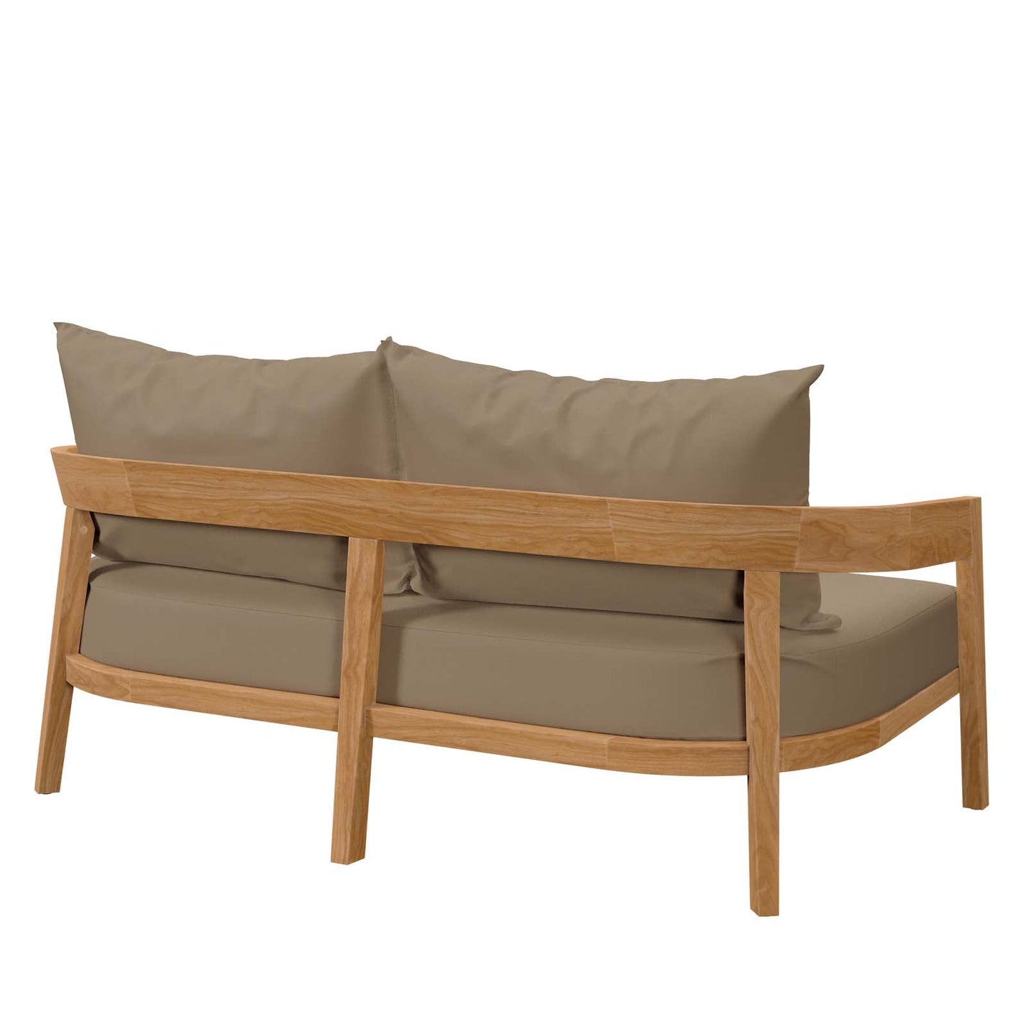 Brisbane Teak Wood Outdoor Patio Loveseat By Modway - EEI-5601-NAT-GRY | Outdoor Sofas, Loveseats & Sectionals |  Modishstore - 13