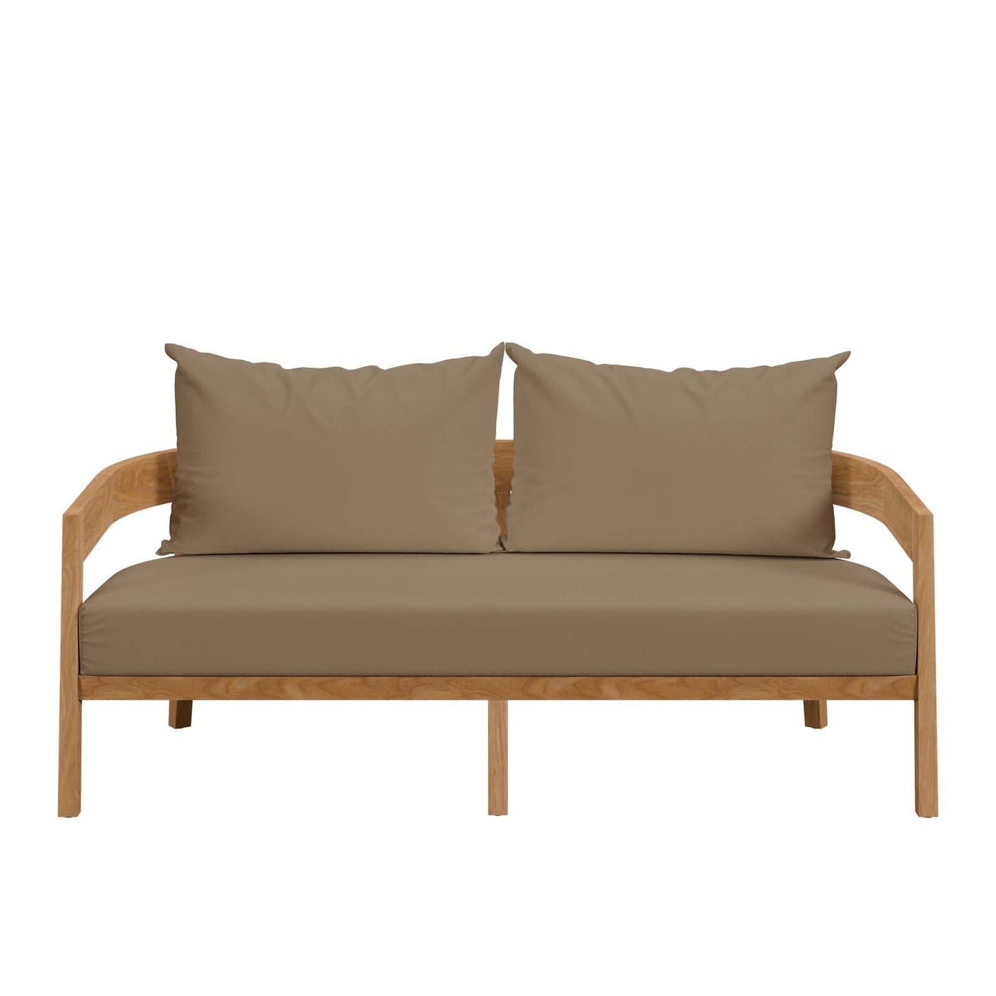 Brisbane Teak Wood Outdoor Patio Loveseat By Modway - EEI-5601-NAT-GRY | Outdoor Sofas, Loveseats & Sectionals |  Modishstore - 14