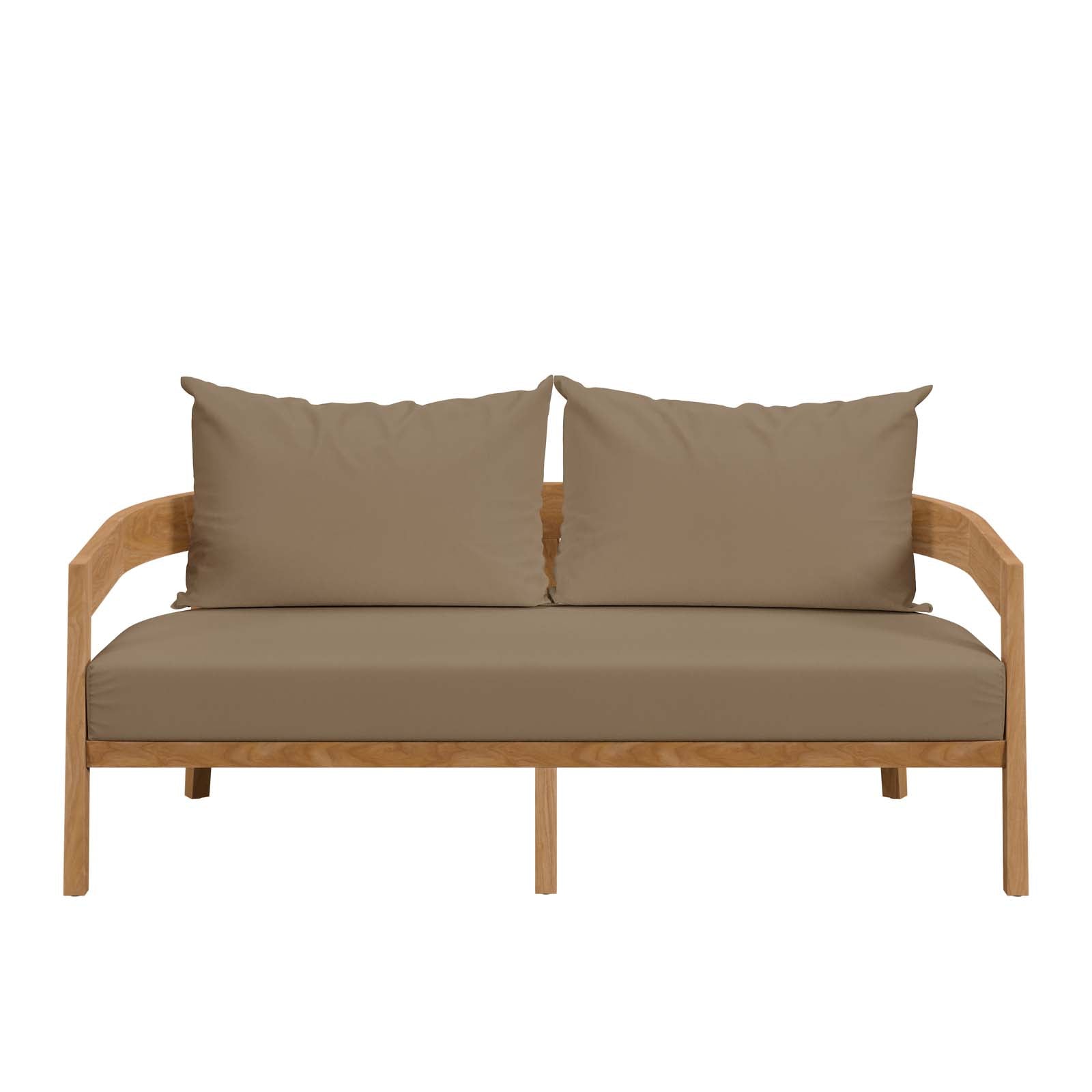 Brisbane Teak Wood Outdoor Patio Loveseat By Modway - EEI-5601-NAT-GRY | Outdoor Sofas, Loveseats & Sectionals |  Modishstore - 14