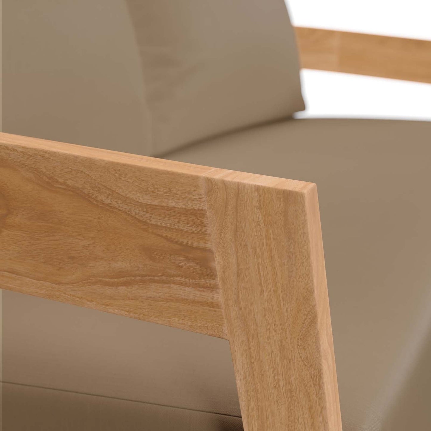 Brisbane Teak Wood Outdoor Patio Loveseat By Modway - EEI-5601-NAT-GRY | Outdoor Sofas, Loveseats & Sectionals |  Modishstore - 15