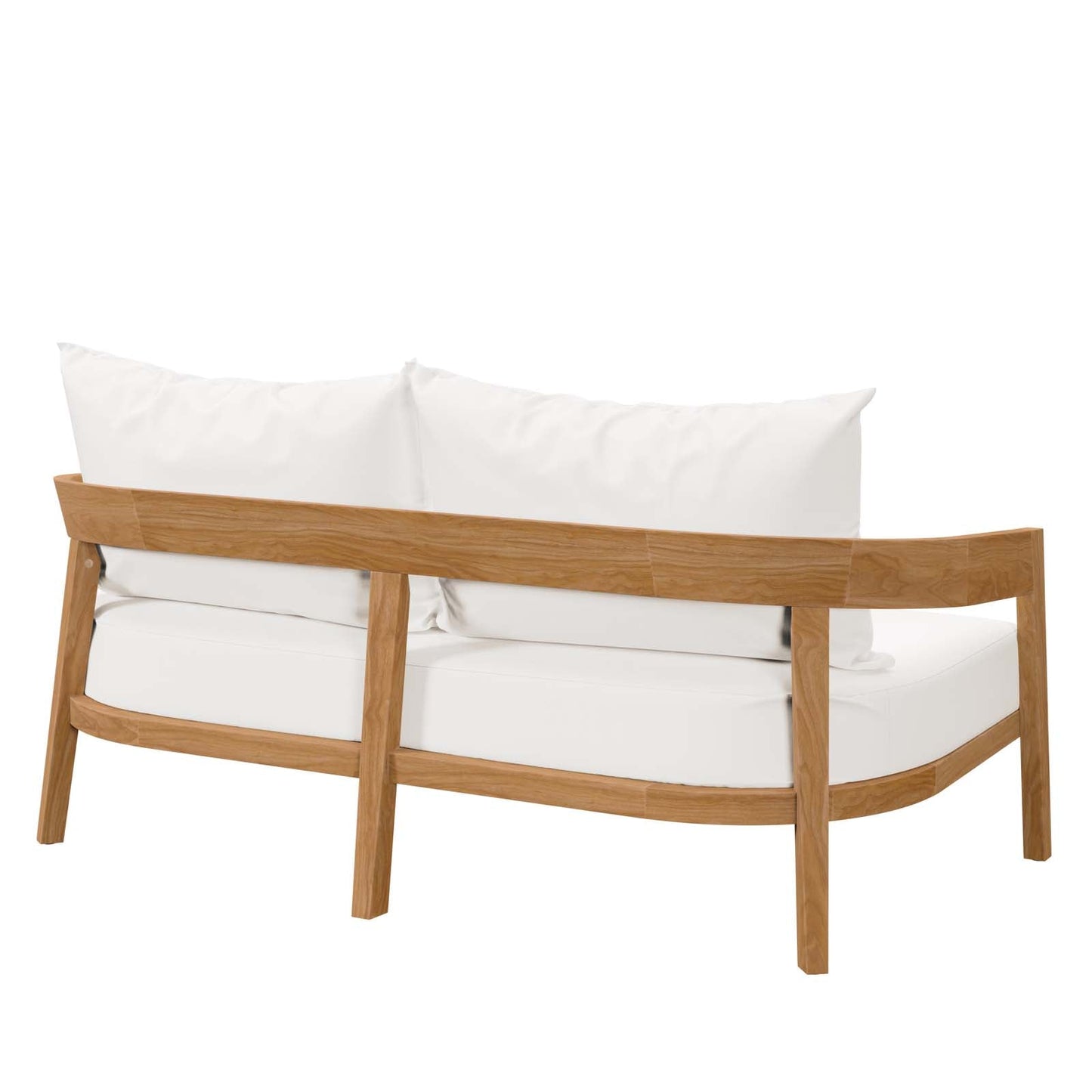 Brisbane Teak Wood Outdoor Patio Loveseat By Modway - EEI-5601-NAT-GRY | Outdoor Sofas, Loveseats & Sectionals |  Modishstore - 28