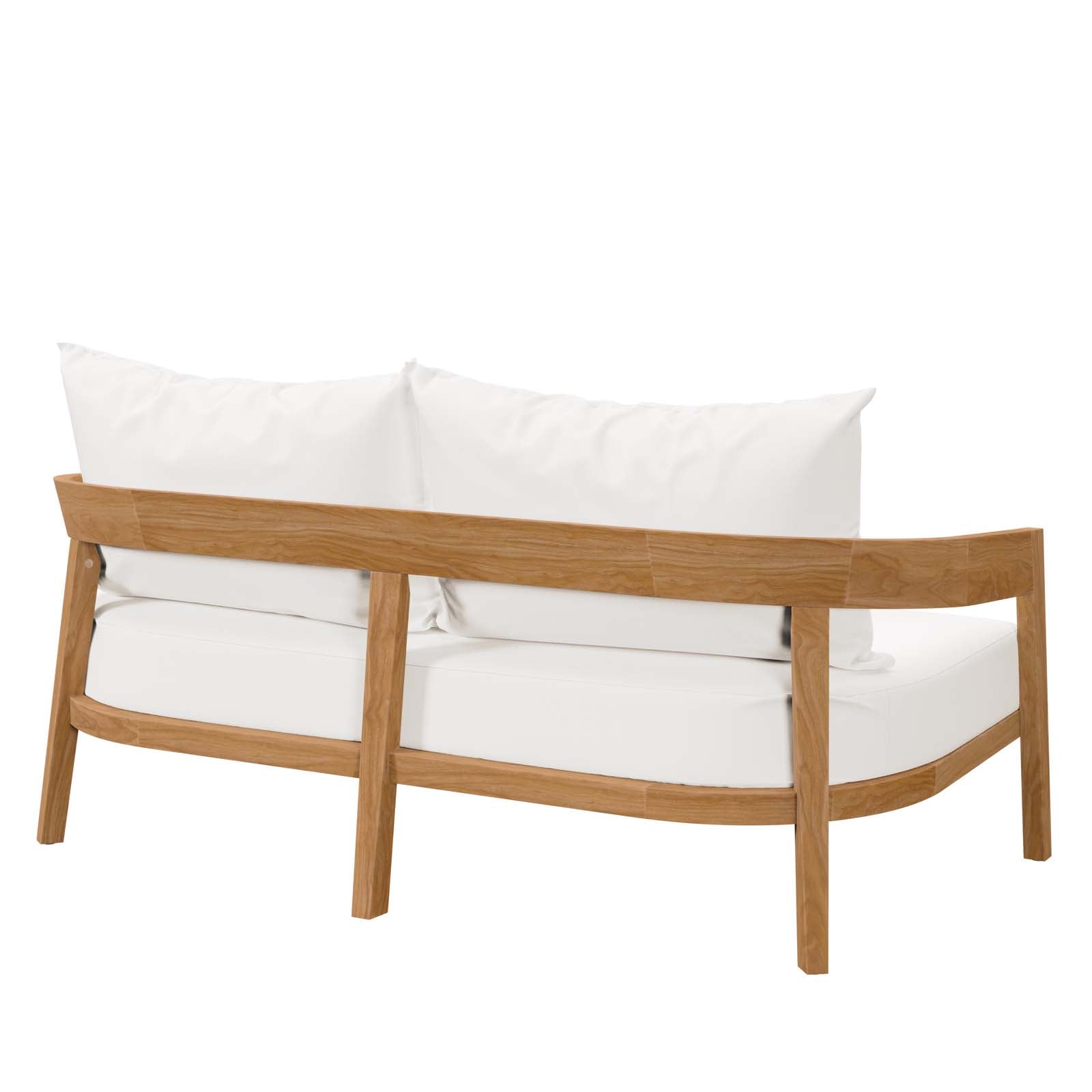 Brisbane Teak Wood Outdoor Patio Loveseat By Modway - EEI-5601-NAT-GRY | Outdoor Sofas, Loveseats & Sectionals |  Modishstore - 28