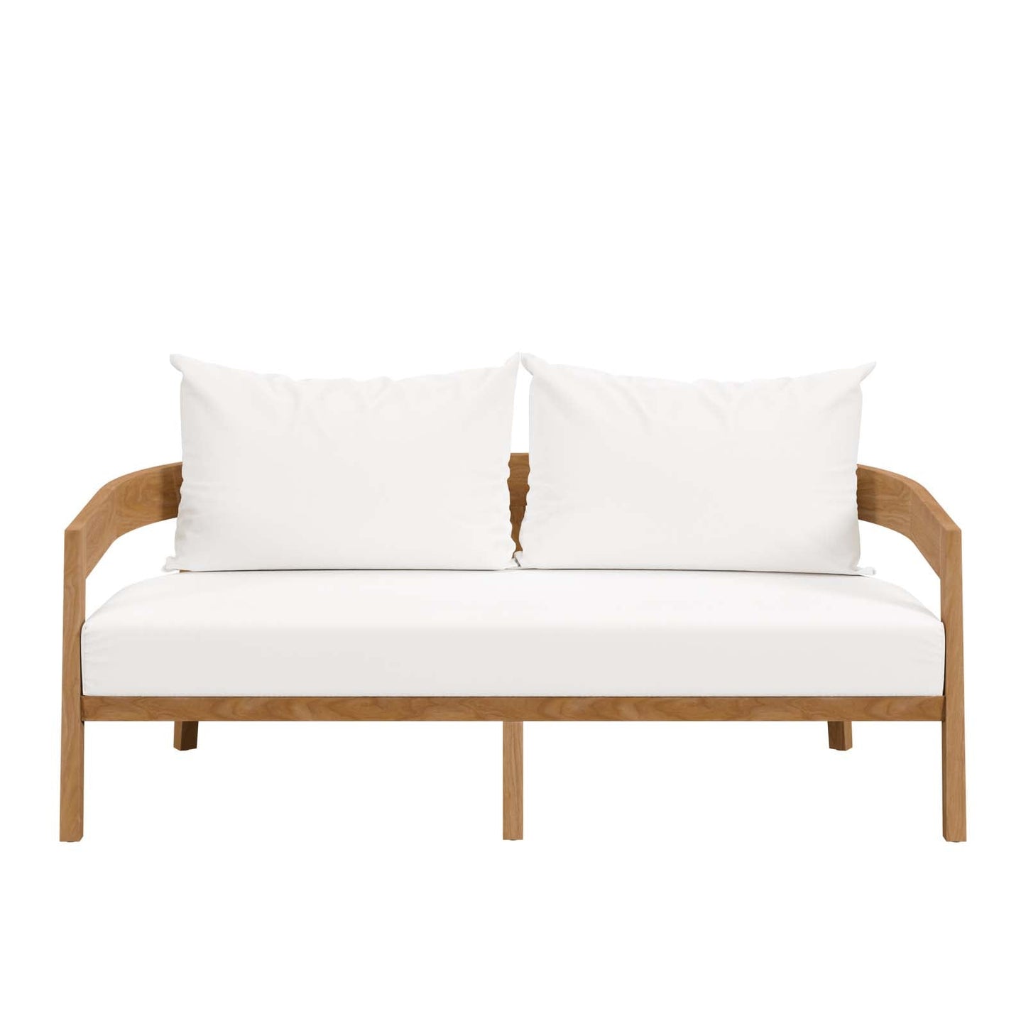 Brisbane Teak Wood Outdoor Patio Loveseat By Modway - EEI-5601-NAT-GRY | Outdoor Sofas, Loveseats & Sectionals |  Modishstore - 29