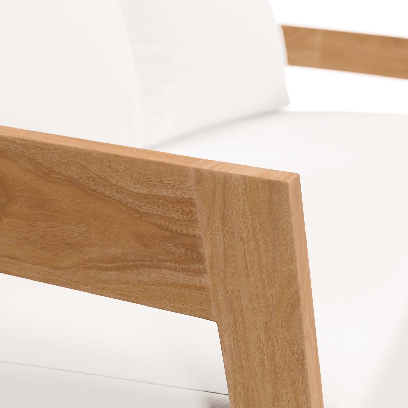 Brisbane Teak Wood Outdoor Patio Loveseat By Modway - EEI-5601-NAT-GRY | Outdoor Sofas, Loveseats & Sectionals |  Modishstore - 30