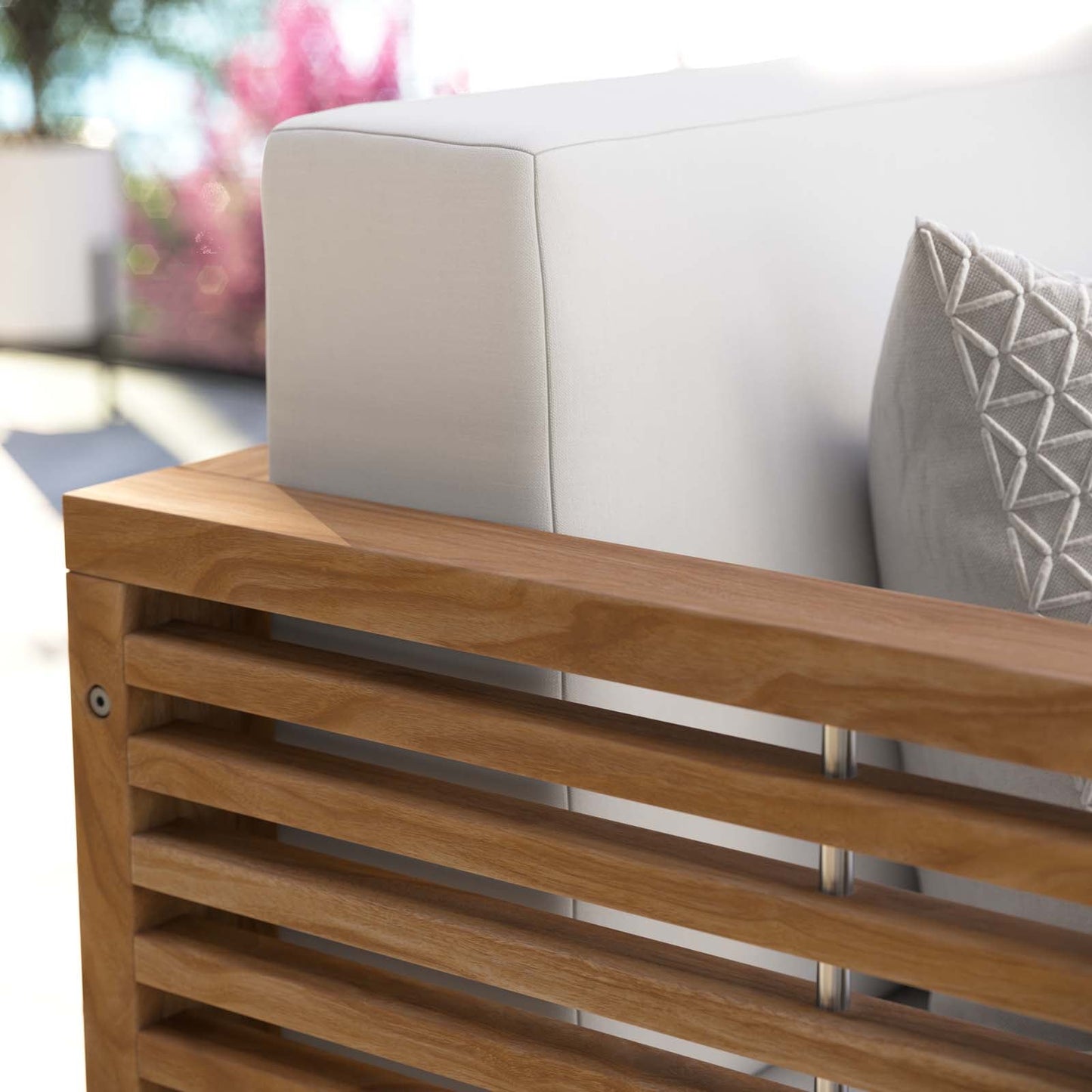 Carlsbad Teak Wood Outdoor Patio Loveseat By Modway - EEI-5605 | Outdoor Sofas, Loveseats & Sectionals - 24