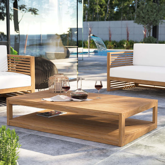 Carlsbad Teak Wood Outdoor Patio Coffee Table By Modway - EEI-5608 | Outdoor Tables