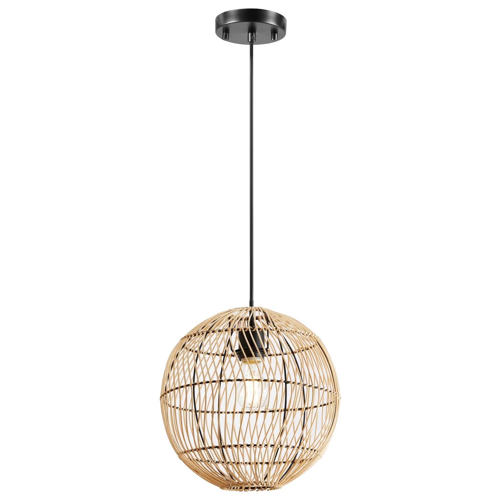 Nurture Rattan Pendant Light By Modway - EEI-5612 | Ceiling Lamps | Modishstore - 5