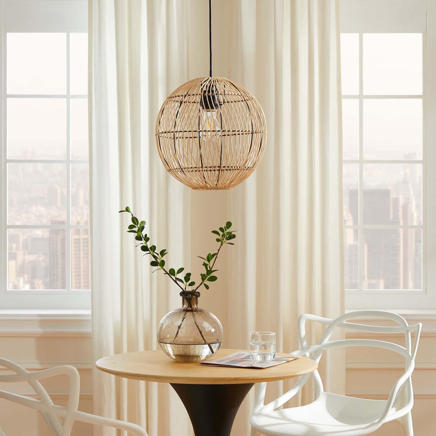 Nurture Rattan Pendant Light By Modway - EEI-5612 | Ceiling Lamps | Modishstore