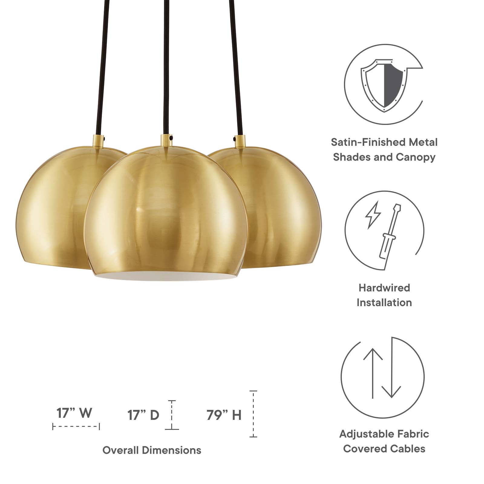 Chalice 3-Light Metal Pendant By Modway - EEI-5614 | Pendant Lamps - 11