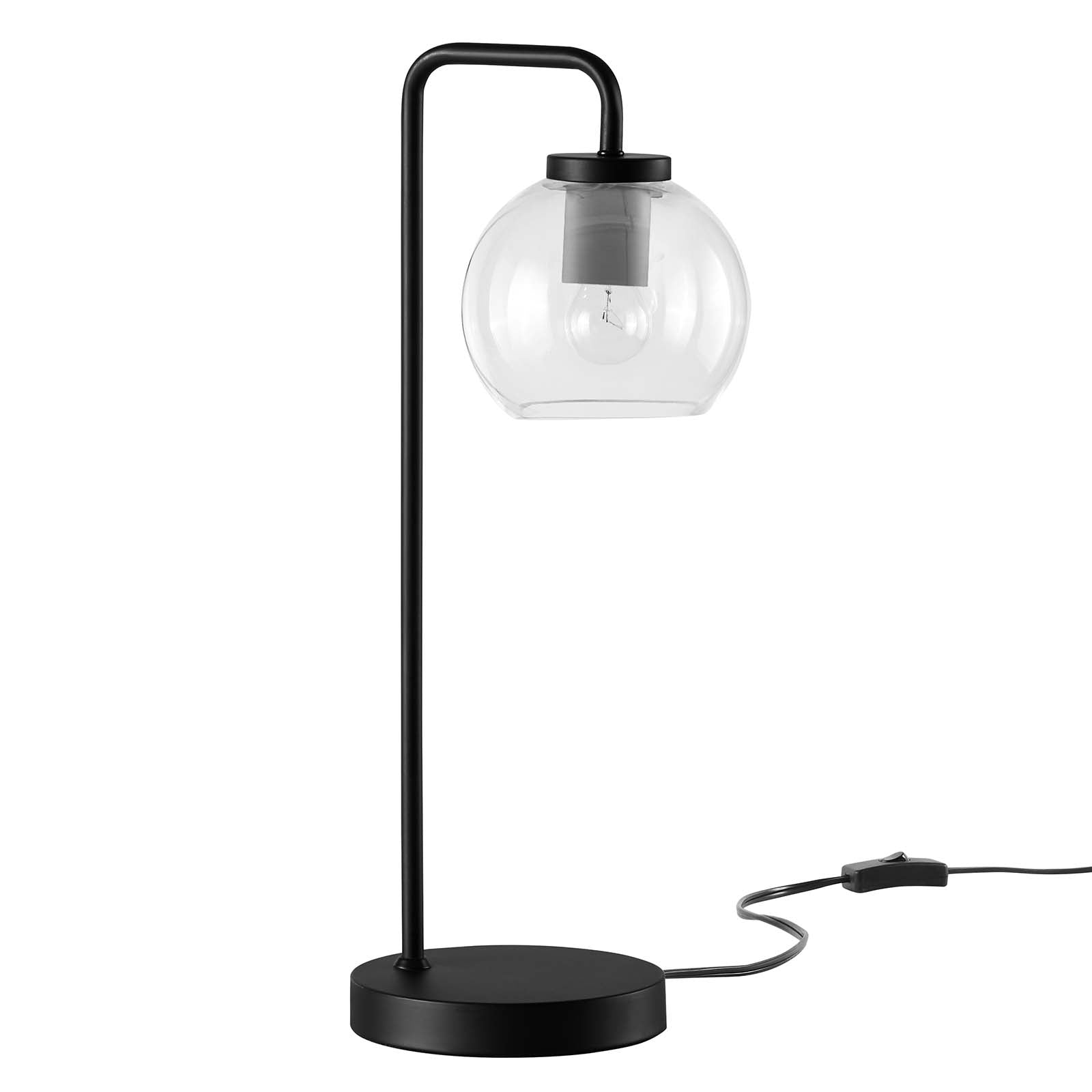 Silo Glass Globe Glass And Metal Table Lamp By Modway - EEI-5617-BLK | Table Lamps |  Modishstore - 2