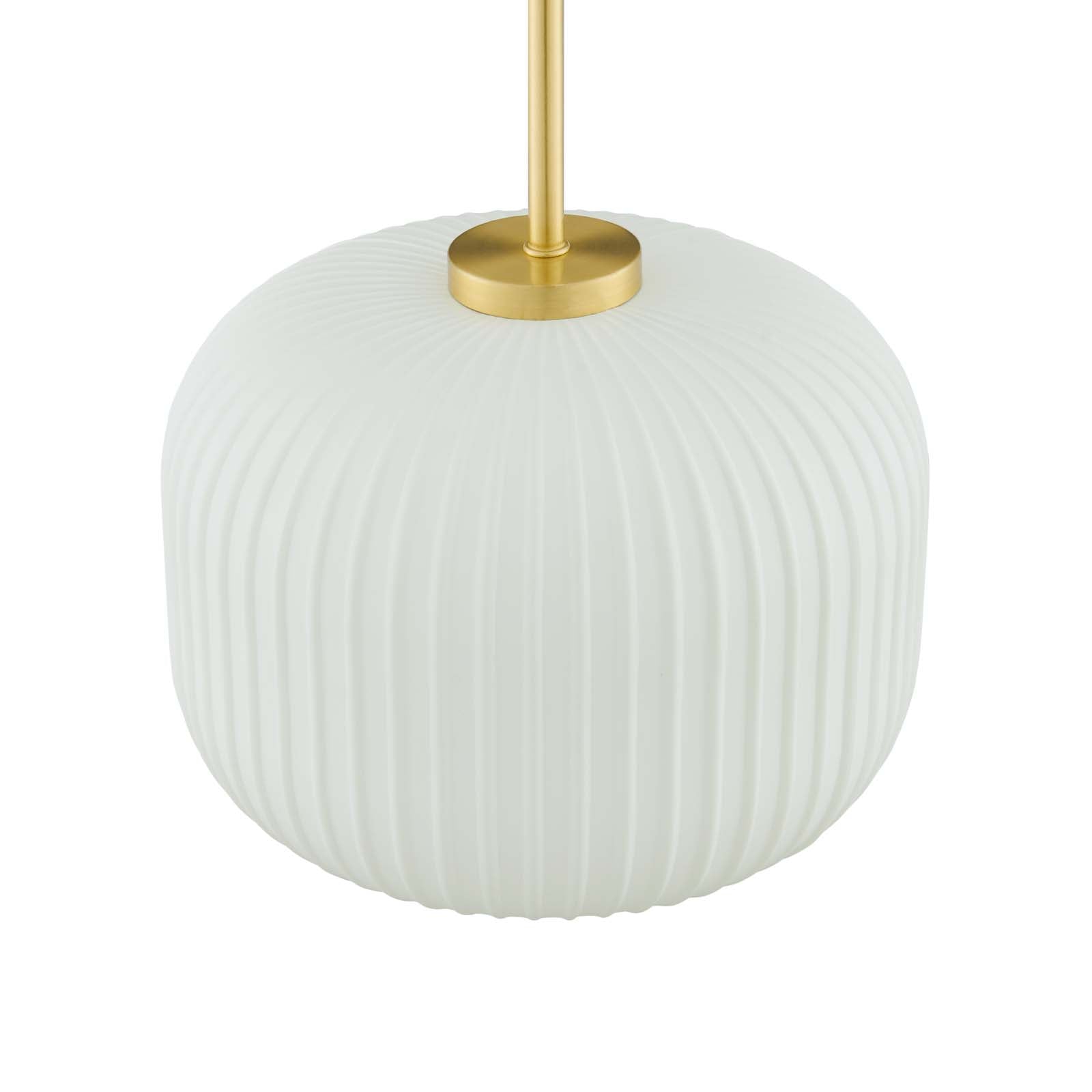 Reprise Glass Pendant Light By Modway - EEI-5620-WHI-SBR | Ceiling Lamps |  Modishstore - 7