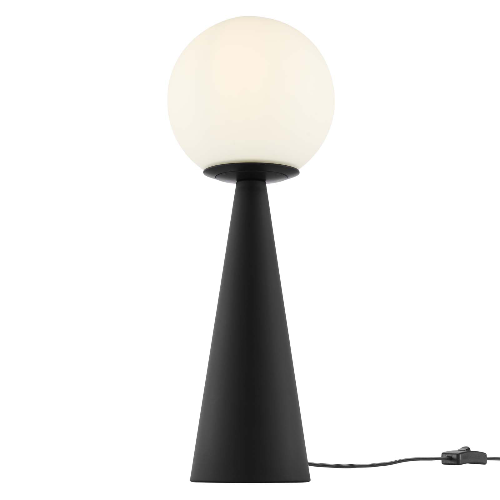 Apex Glass Globe Glass Table Lamp By Modway - EEI-5621-WHI-BLK | Table Lamps |  Modishstore - 6
