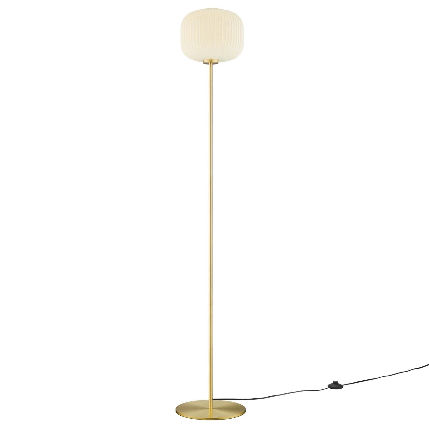 Reprise Glass Sphere Glass And Metal Floor Lamp By Modway - EEI-5623-BLK-SBR | Floor Lamps |  Modishstore - 11