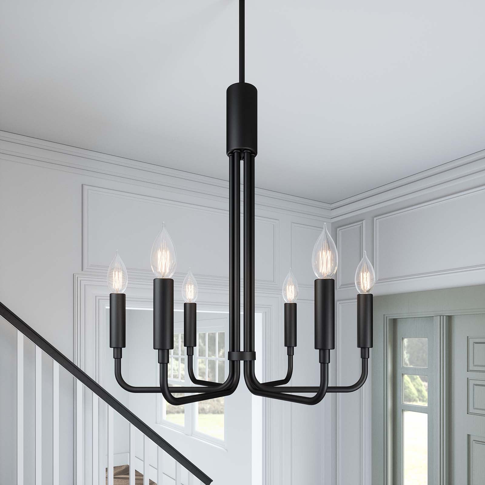 Rekindle 6-Light Chandelier By Modway - EEI-5637 | Chandeliers | Modishstore
