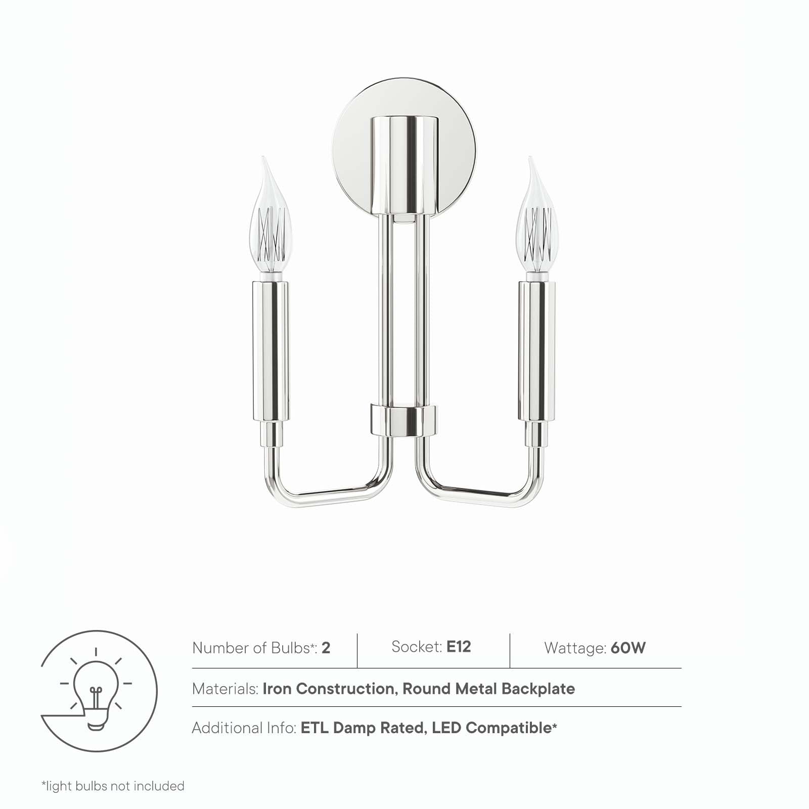 Rekindle 2-Light Wall Sconce By Modway - EEI-5638 | Sconces | Modishstore - 15