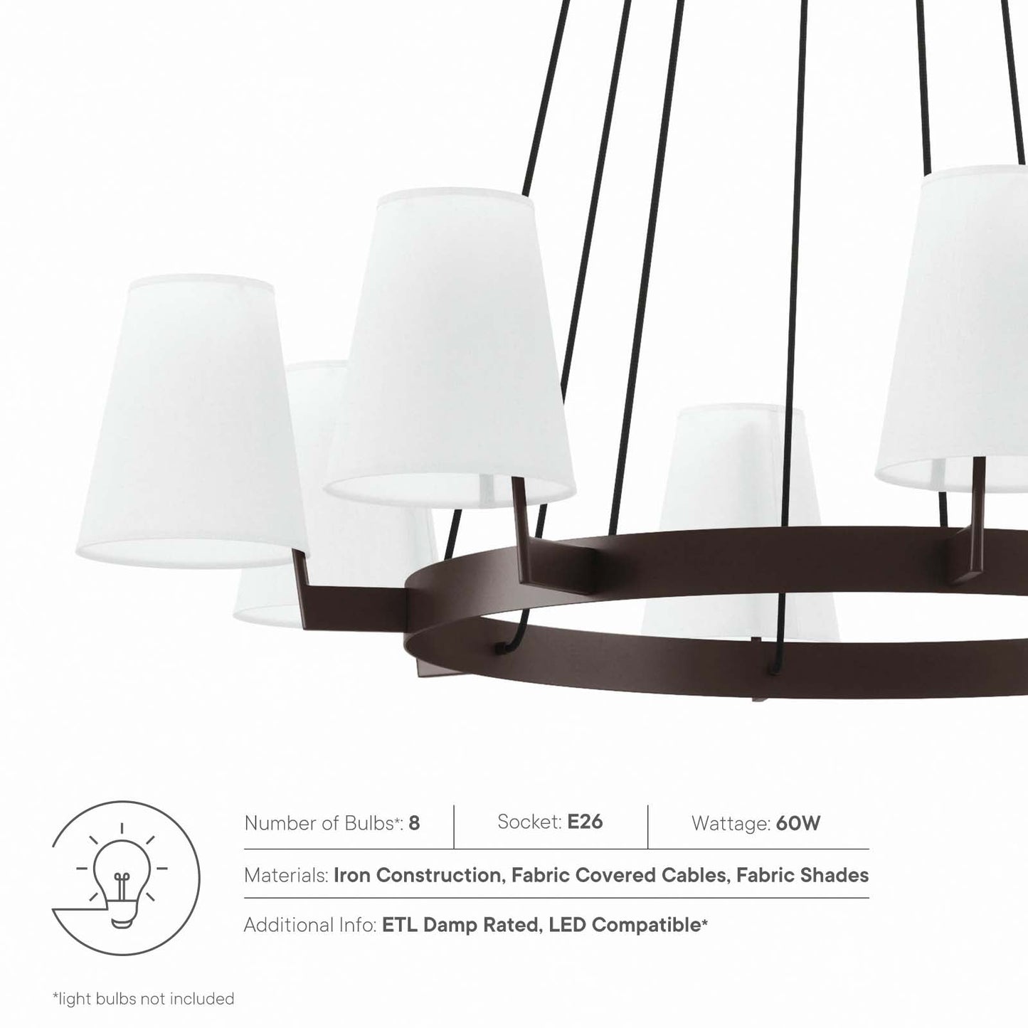 Surround 8-Light Chandelier By Modway - EEI-5641 | Chandeliers | Modishstore - 7