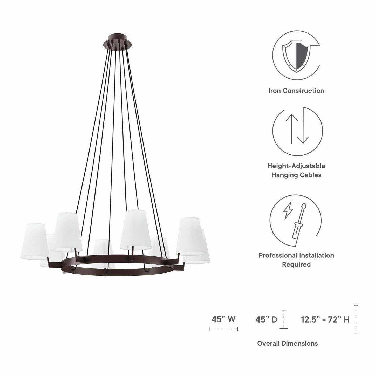 Surround 8-Light Chandelier By Modway - EEI-5641 | Chandeliers | Modishstore - 8