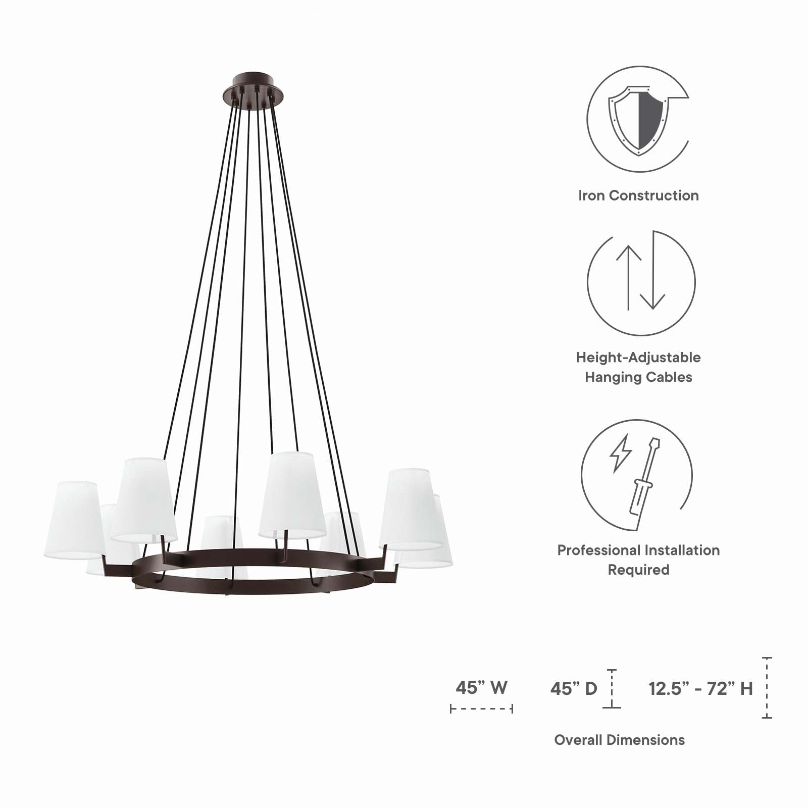 Surround 8-Light Chandelier By Modway - EEI-5641 | Chandeliers | Modishstore - 8