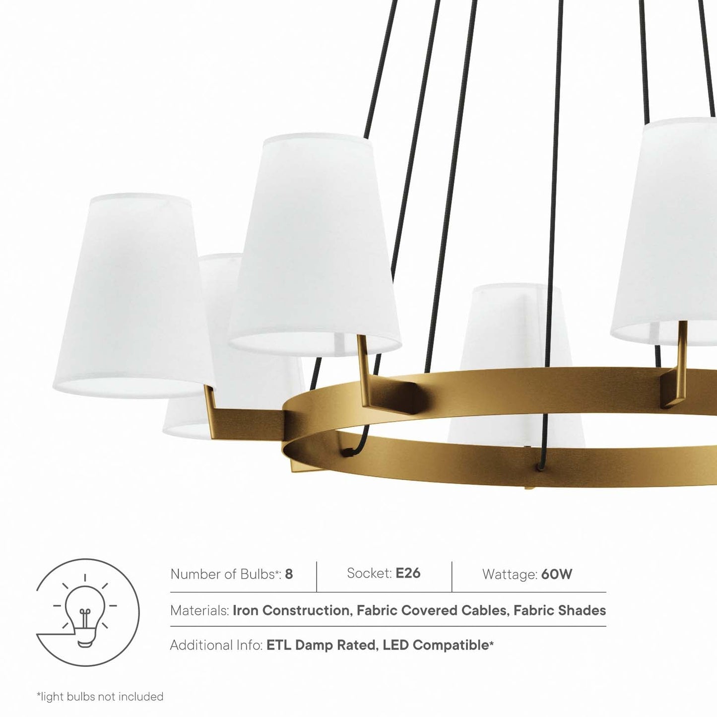 Surround 8-Light Chandelier By Modway - EEI-5641 | Chandeliers | Modishstore - 15