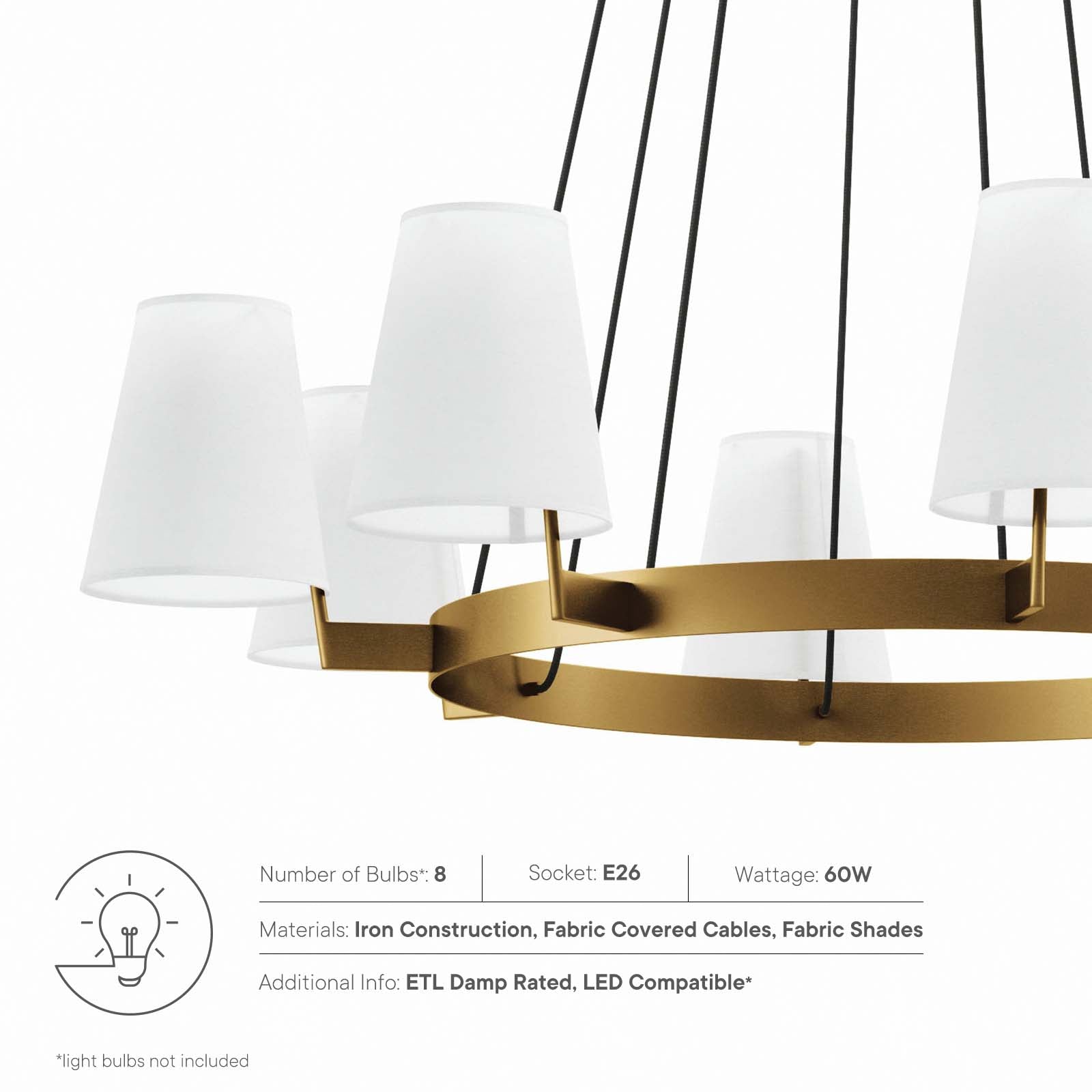 Surround 8-Light Chandelier By Modway - EEI-5641 | Chandeliers | Modishstore - 15