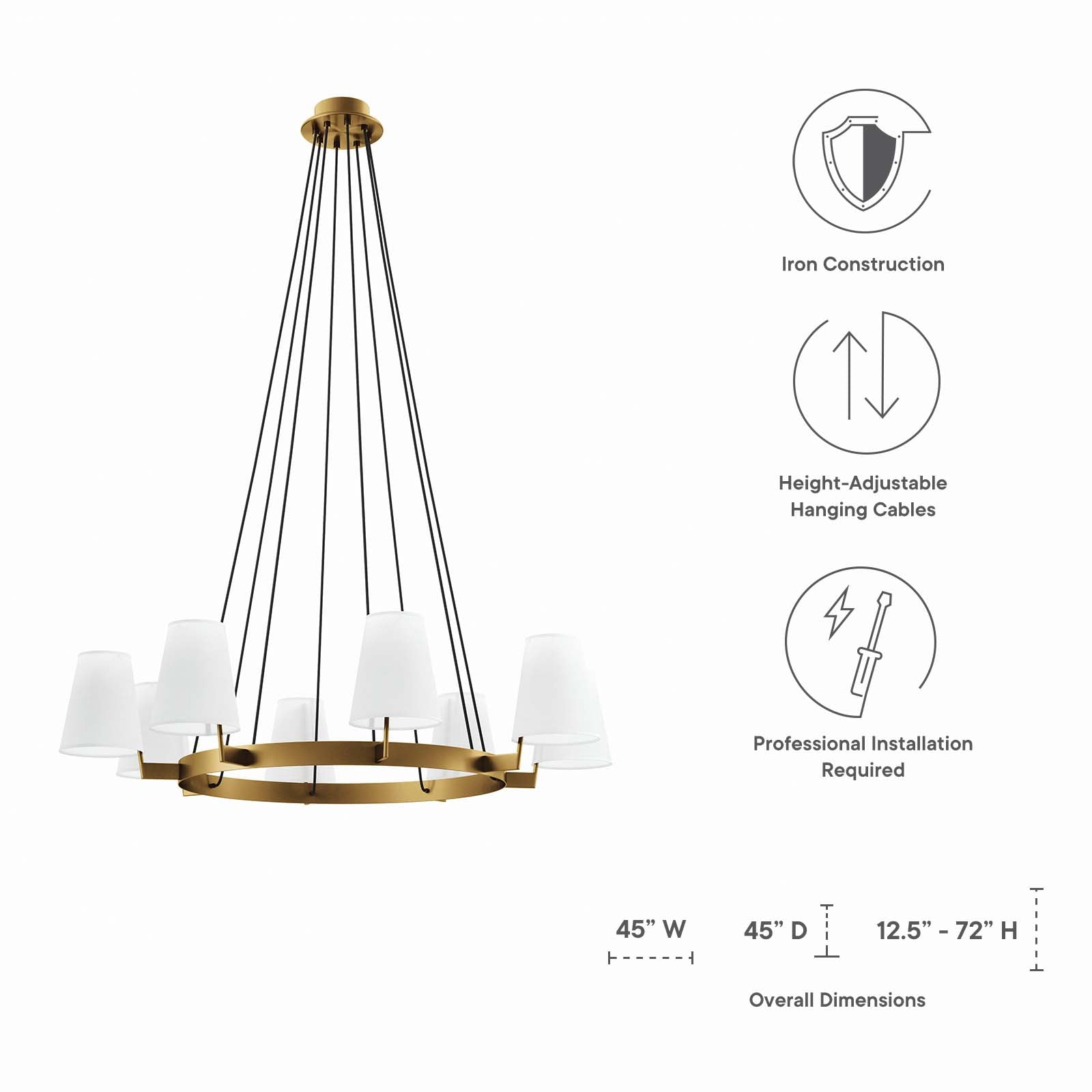 Surround 8-Light Chandelier By Modway - EEI-5641 | Chandeliers | Modishstore - 16