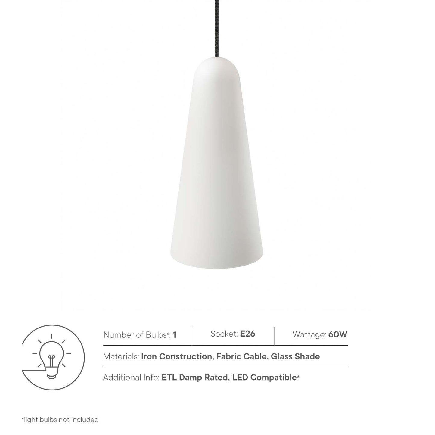 Beacon 1-Light Pendant Light By Modway - EEI-5644 | Pendant Lamps - 23