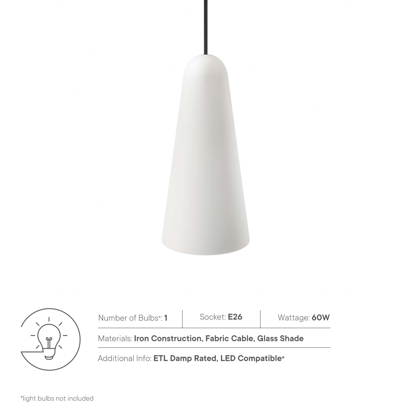 Beacon 1-Light Pendant Light By Modway - EEI-5644 | Pendant Lamps - 23