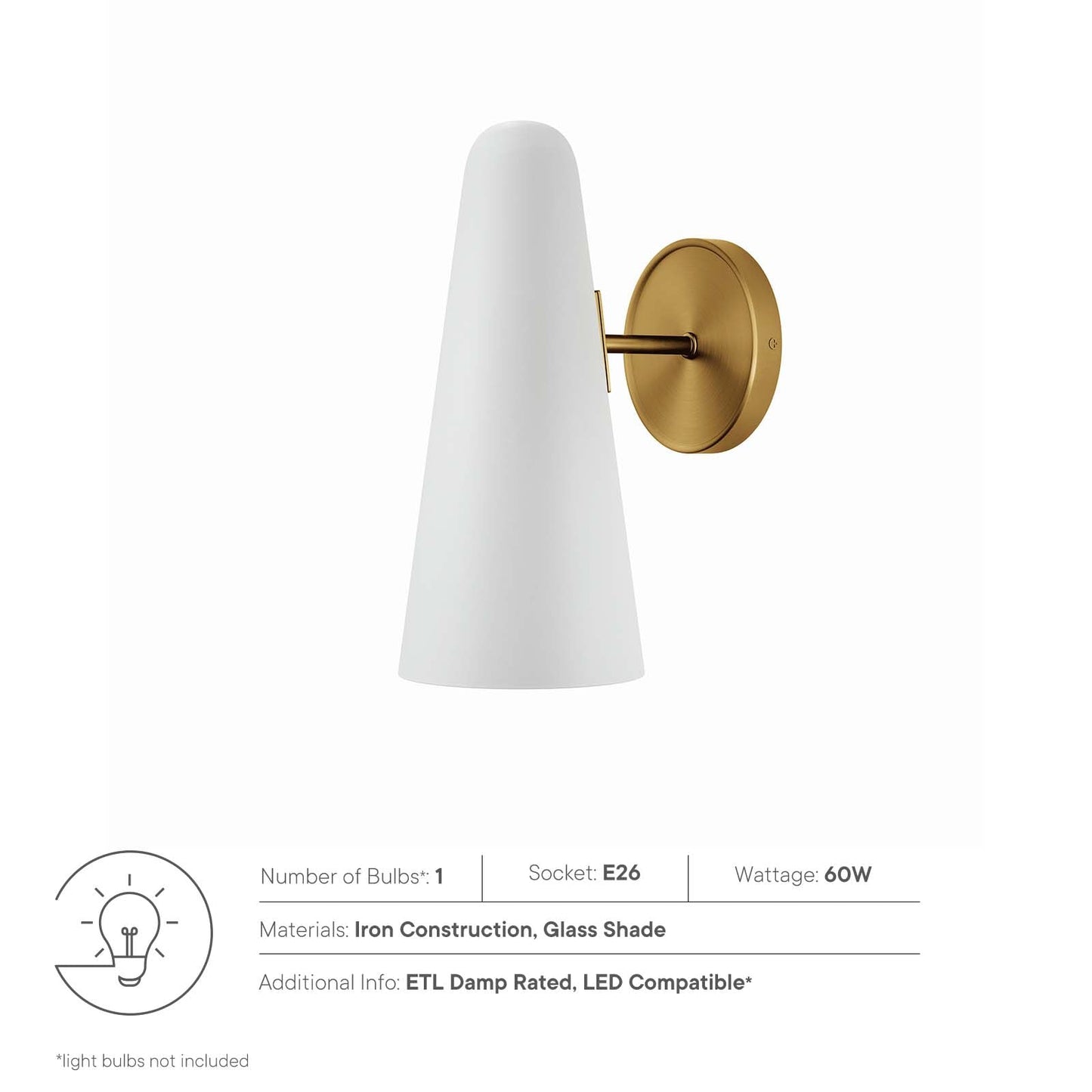 Beacon 1-Light Wall Sconce By Modway - EEI-5645 | Sconces - 31