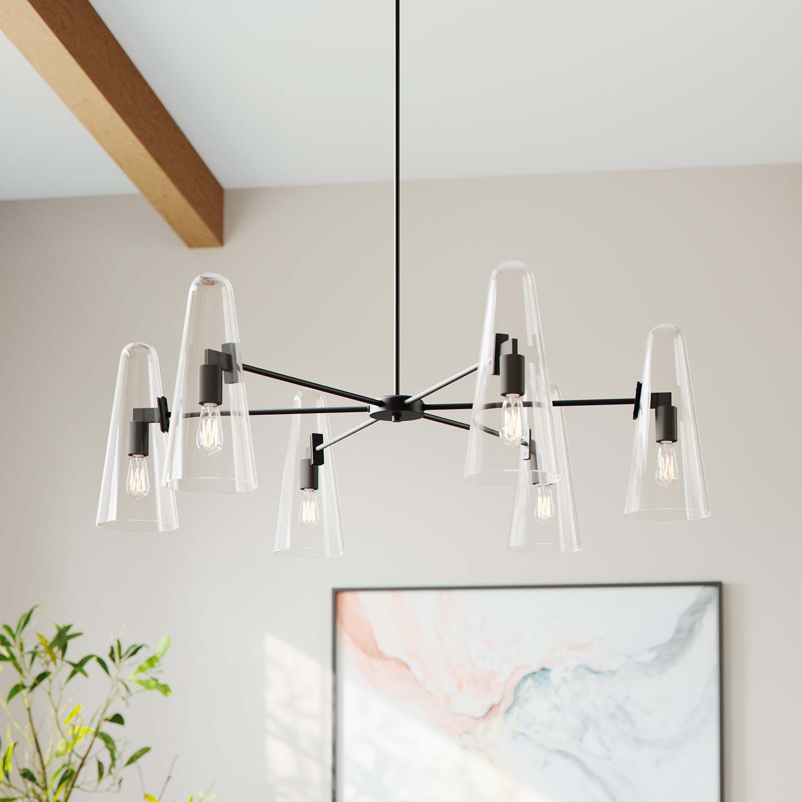 Beacon 6-Light Chandelier By Modway - EEI-5648 | Chandeliers