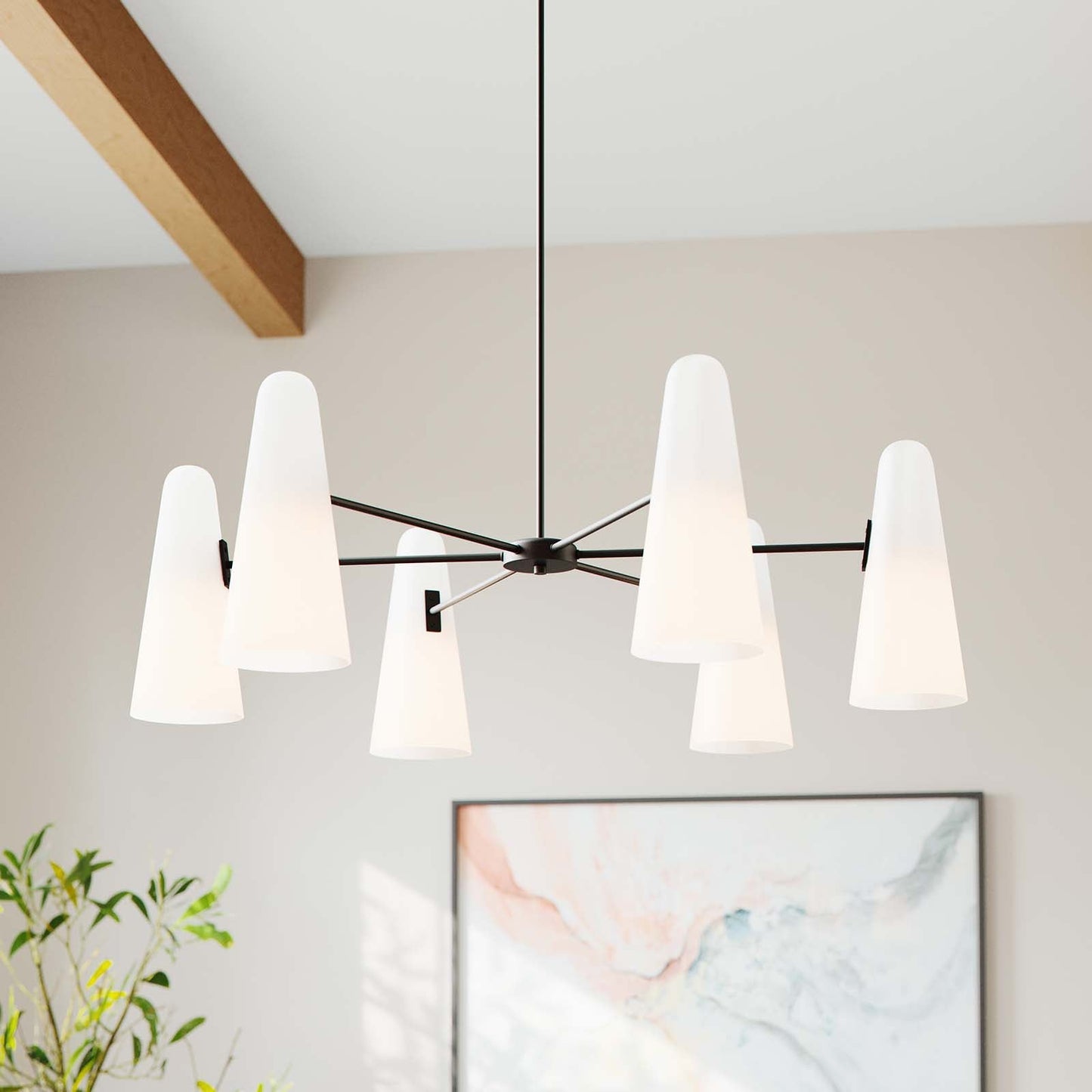 Beacon 6-Light Chandelier By Modway - EEI-5648 | Chandeliers - 17