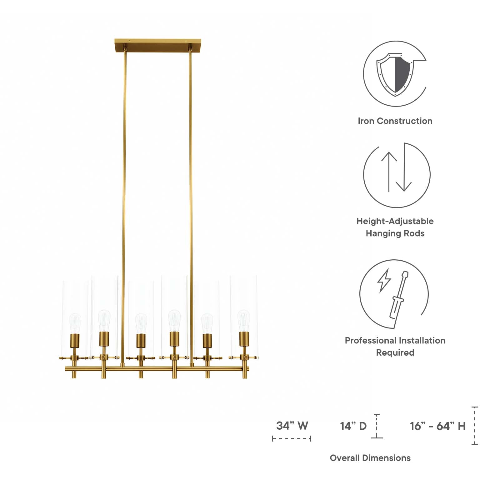 Skylark 6-Light Chandelier By Modway - EEI-5651 | Chandeliers | Modishstore - 27