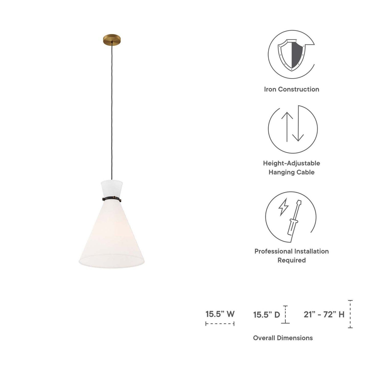 Starlight 1-Light Pendant Light By Modway - EEI-5659 | Pendant Lamps | Modishstore - 14