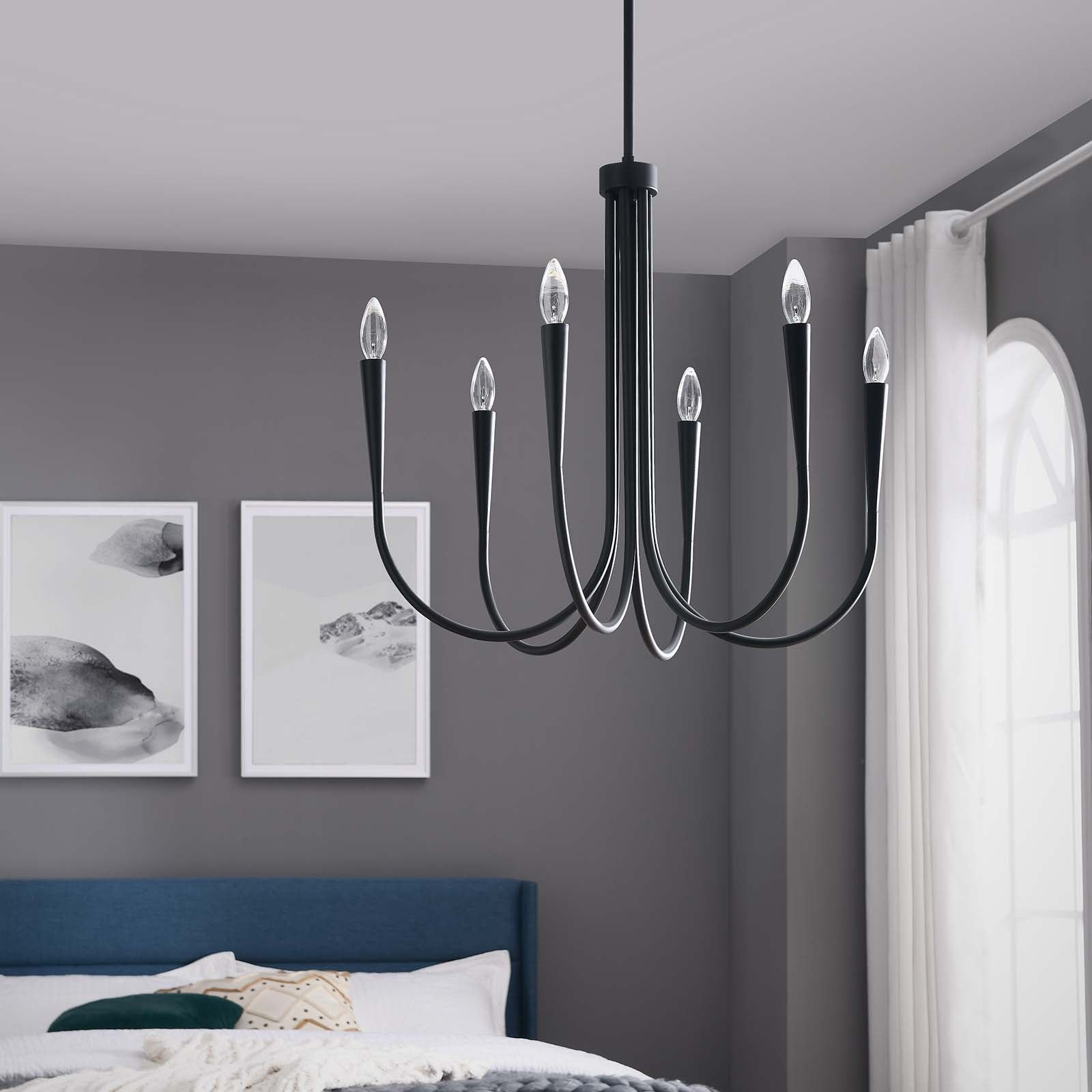 Penrose 6-Light Chandelier By Modway - EEI-5661 | Chandeliers | Modishstore - 8