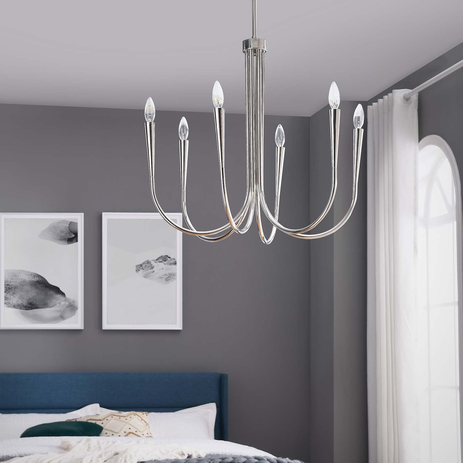 Penrose 6-Light Chandelier By Modway - EEI-5661 | Chandeliers | Modishstore - 16
