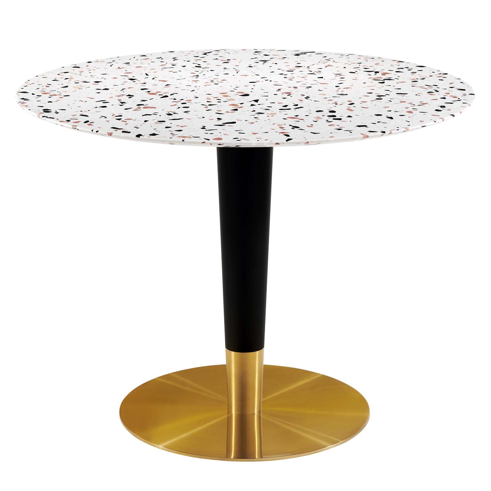 Zinque 40" Round Terrazzo Dining Table By Modway - EEI-5727-GLD-WHI | Dining Tables |  Modishstore - 2