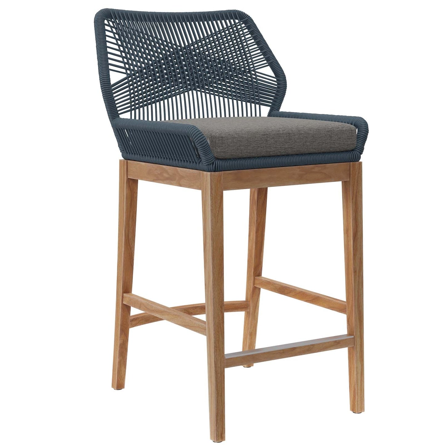 Wellspring Outdoor Patio Teak Wood Bar Stool By Modway - EEI-5746 | Bar Stools | Modishstore - 2