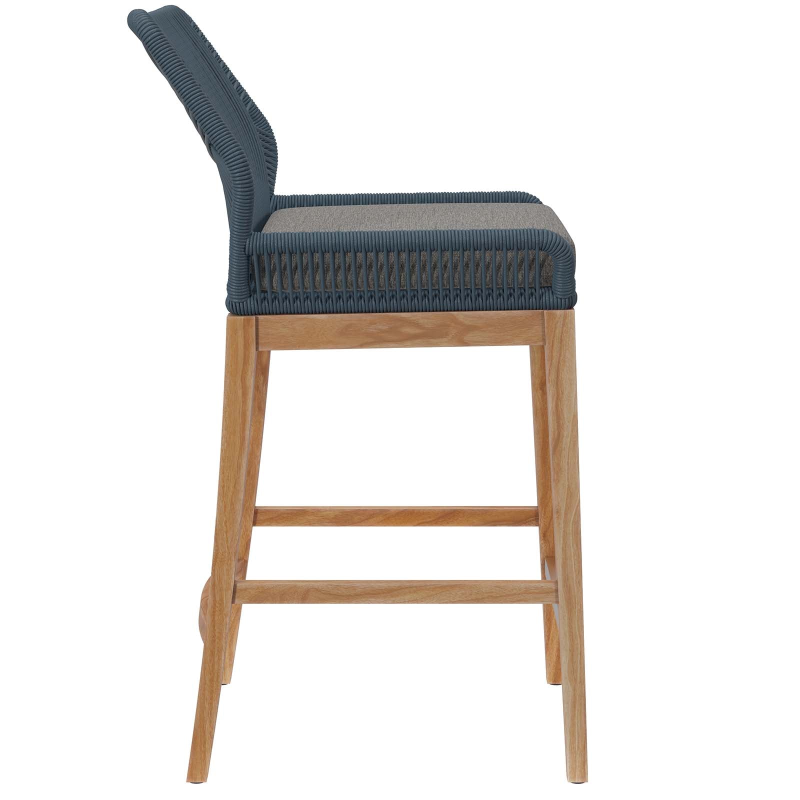 Wellspring Outdoor Patio Teak Wood Bar Stool By Modway - EEI-5746 | Bar Stools | Modishstore - 3