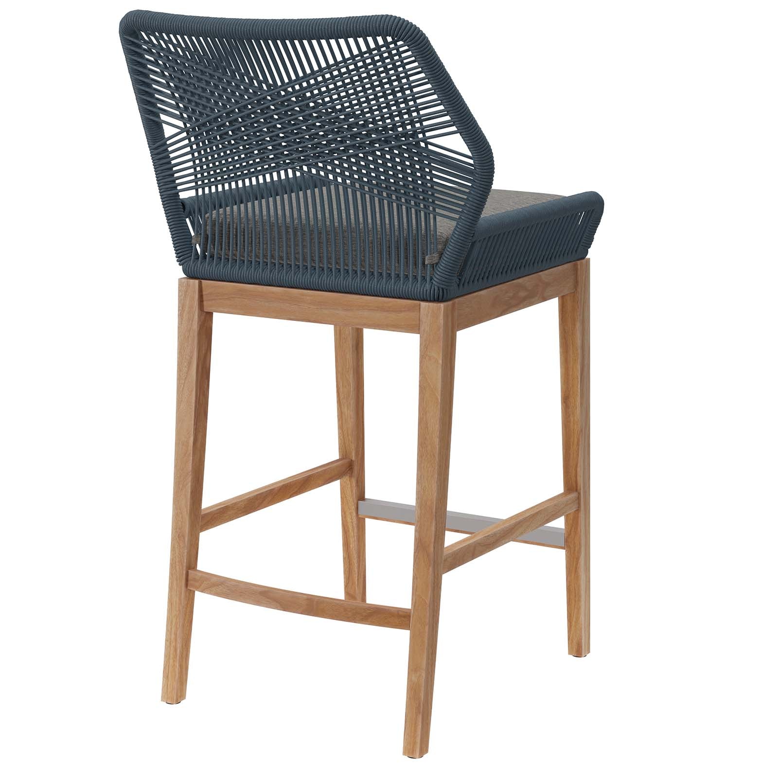 Wellspring Outdoor Patio Teak Wood Bar Stool By Modway - EEI-5746 | Bar Stools | Modishstore - 4