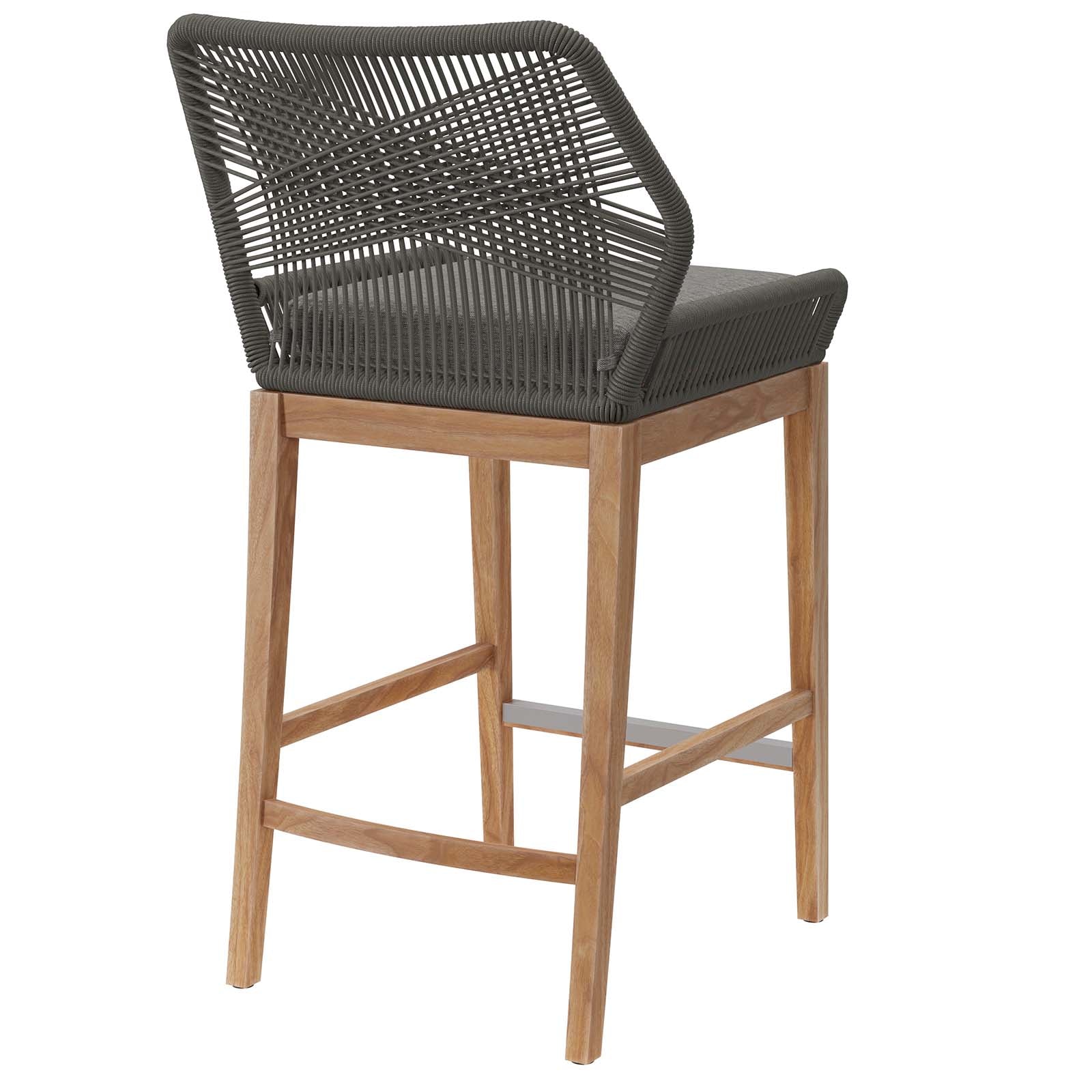 Wellspring Outdoor Patio Teak Wood Bar Stool By Modway - EEI-5746 | Bar Stools | Modishstore - 10