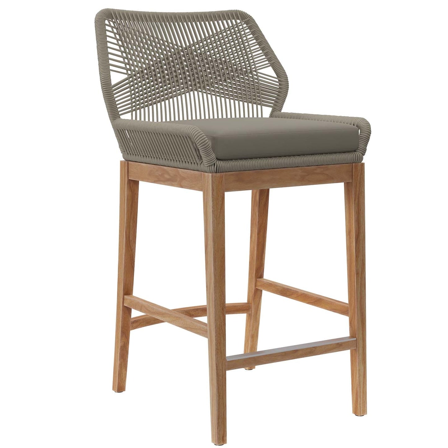 Wellspring Outdoor Patio Teak Wood Bar Stool By Modway - EEI-5746 | Bar Stools | Modishstore - 15