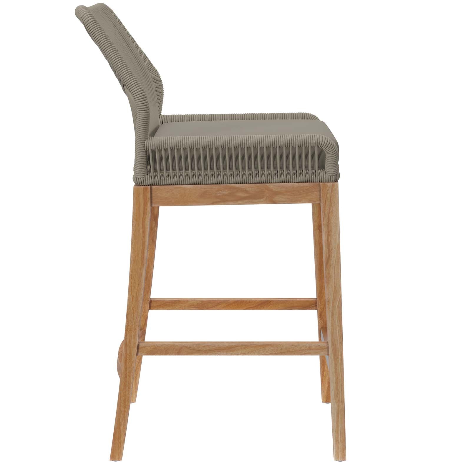 Wellspring Outdoor Patio Teak Wood Bar Stool By Modway - EEI-5746 | Bar Stools | Modishstore - 16