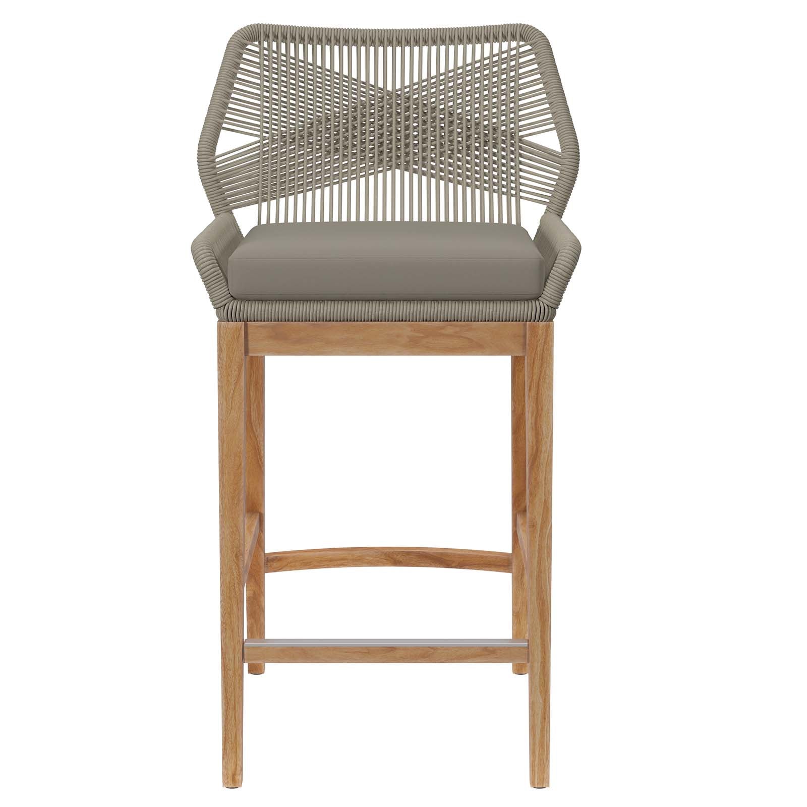 Wellspring Outdoor Patio Teak Wood Bar Stool By Modway - EEI-5746 | Bar Stools | Modishstore - 18