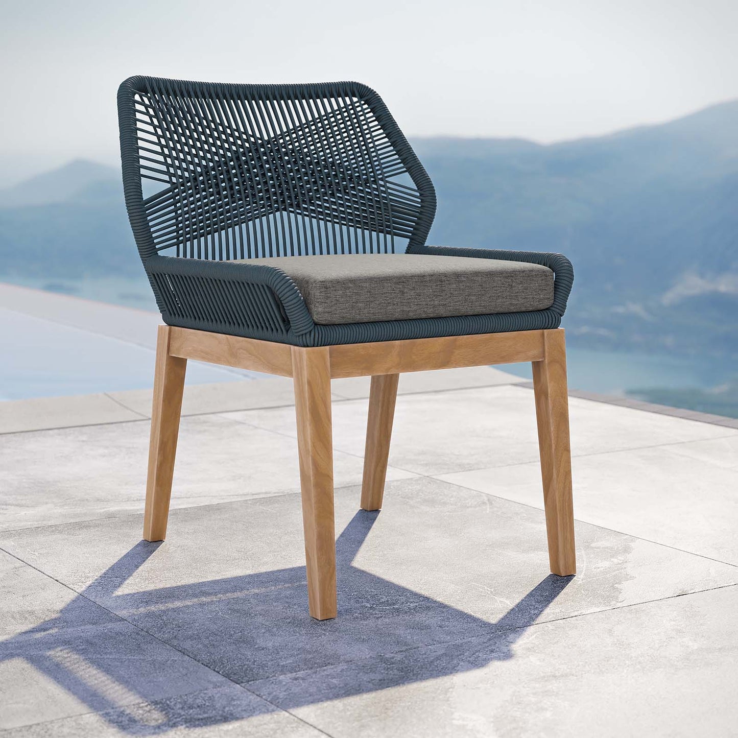 Wellspring Outdoor Patio Teak Wood Dining Chair By Modway - EEI-5747 | Outdoor Chairs | Modishstore